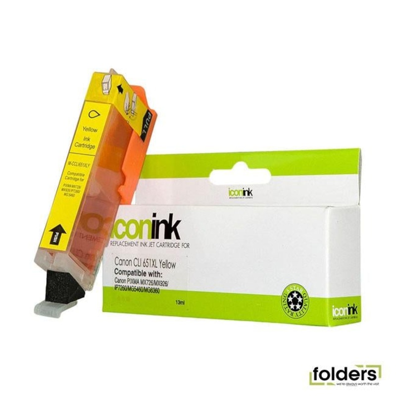Icon Compatible Canon CLI-651XL Yellow Ink Cartridge