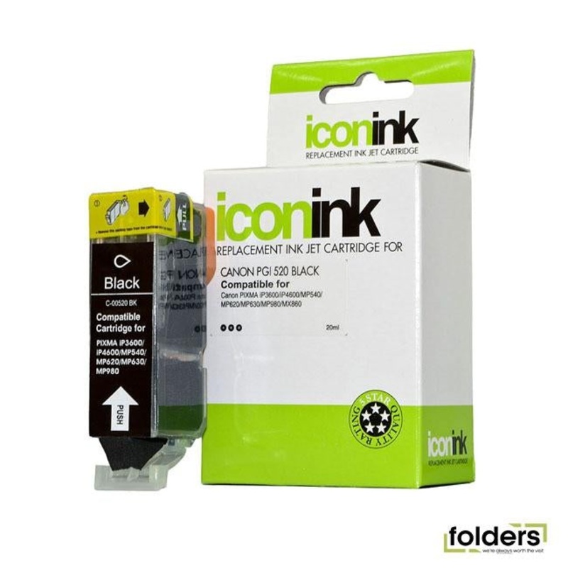 Icon Compatible Canon PGi-520 Black Ink Cartridge