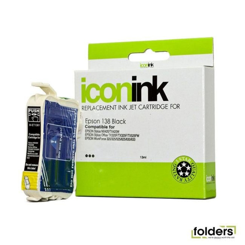 Icon Compatible Epson 138 Black Ink Cartridge