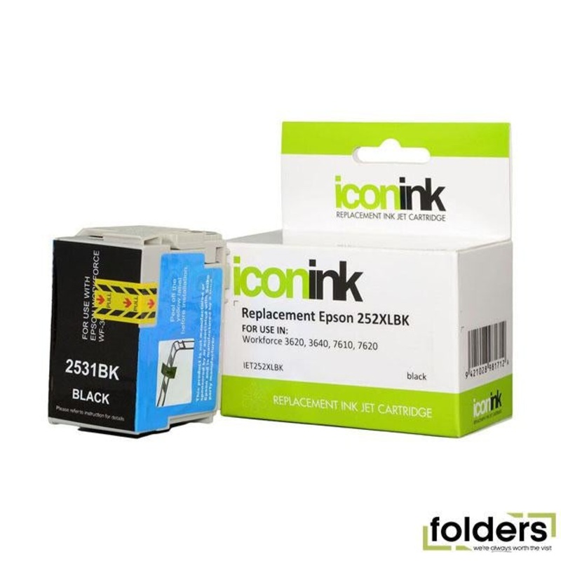 Icon Compatible Epson 252XL Black Ink Cartridge (C13T253192)
