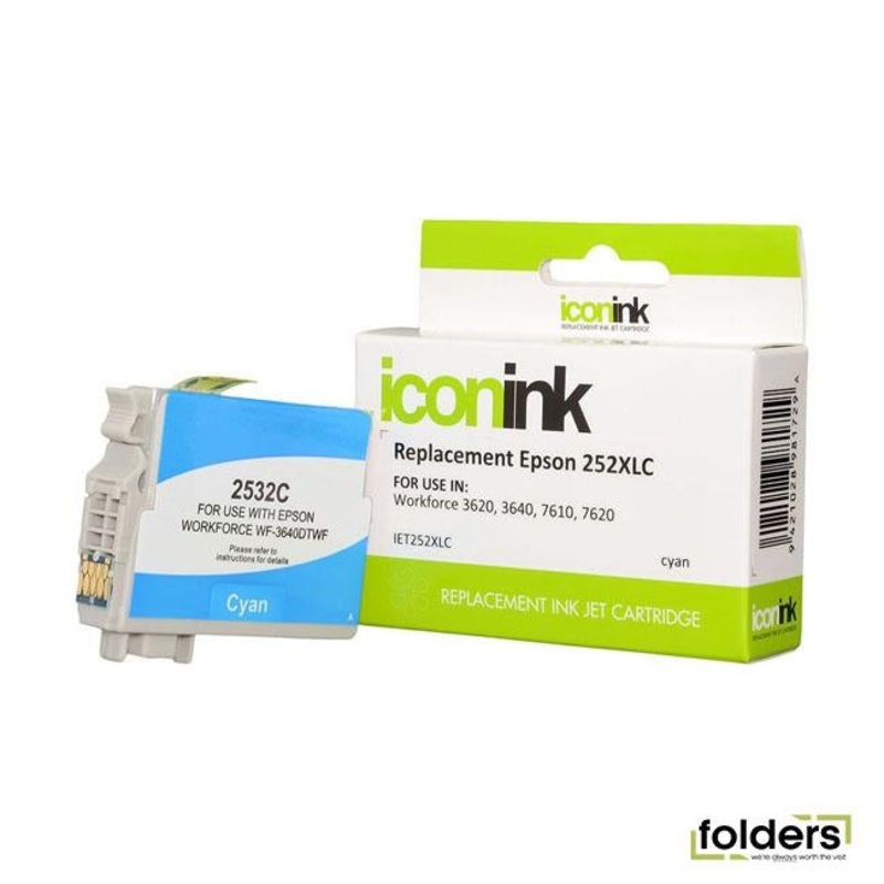 Icon Compatible Epson 252XL Cyan Ink Cartridge (C13T253292)