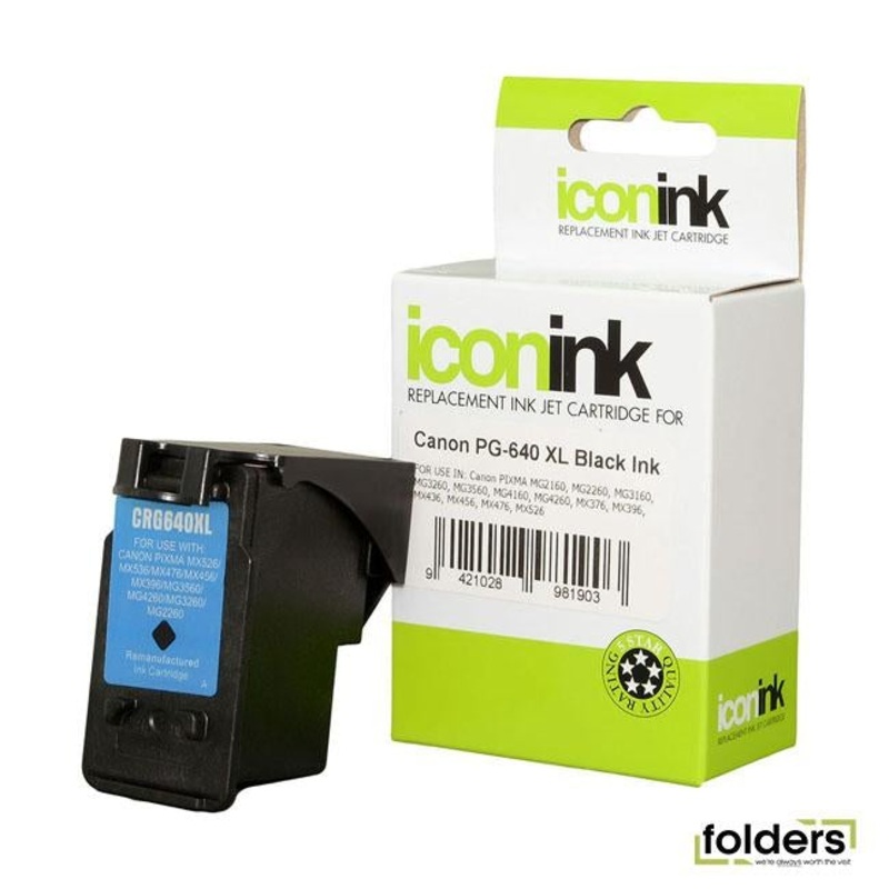Icon Remanufactured Canon PG640 XL Black Ink Cartridge