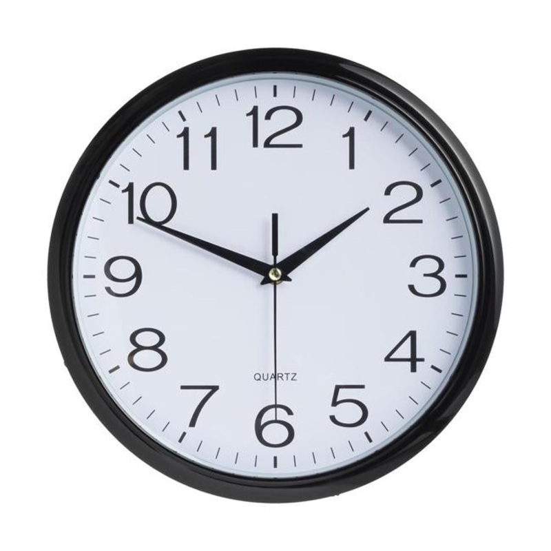 Italplast Wall Clock 30cm Black White