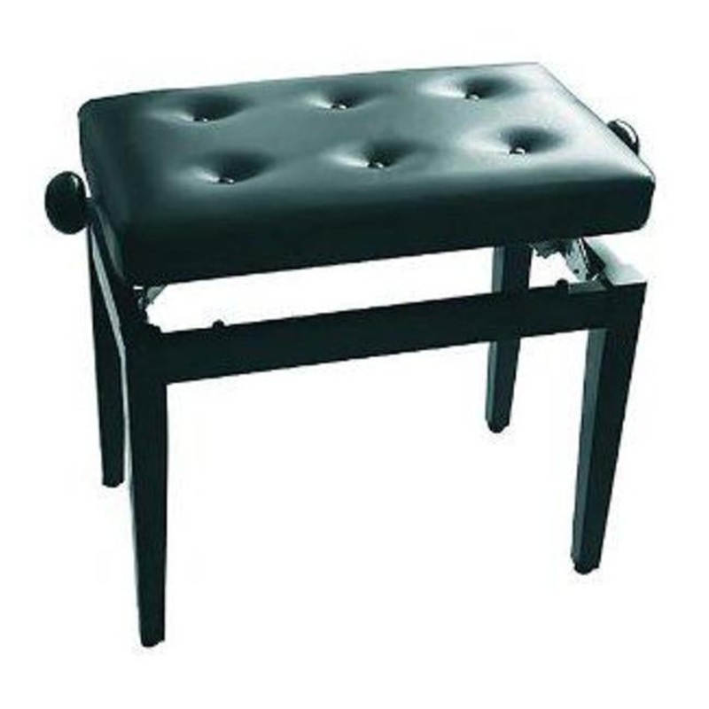 Stagg Black Polish Single Adj.Piano Bench Vinyl