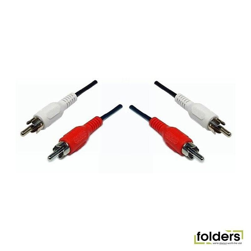 DYNAMIX 2m RCA Audio Cable 2 RCA to 2 RCA Plugs 30AWG