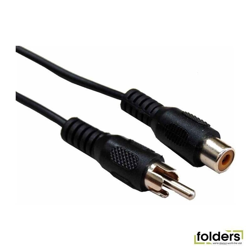 DYNAMIX 2m RCA Plug to Socket Extension Cable 30AWG.
