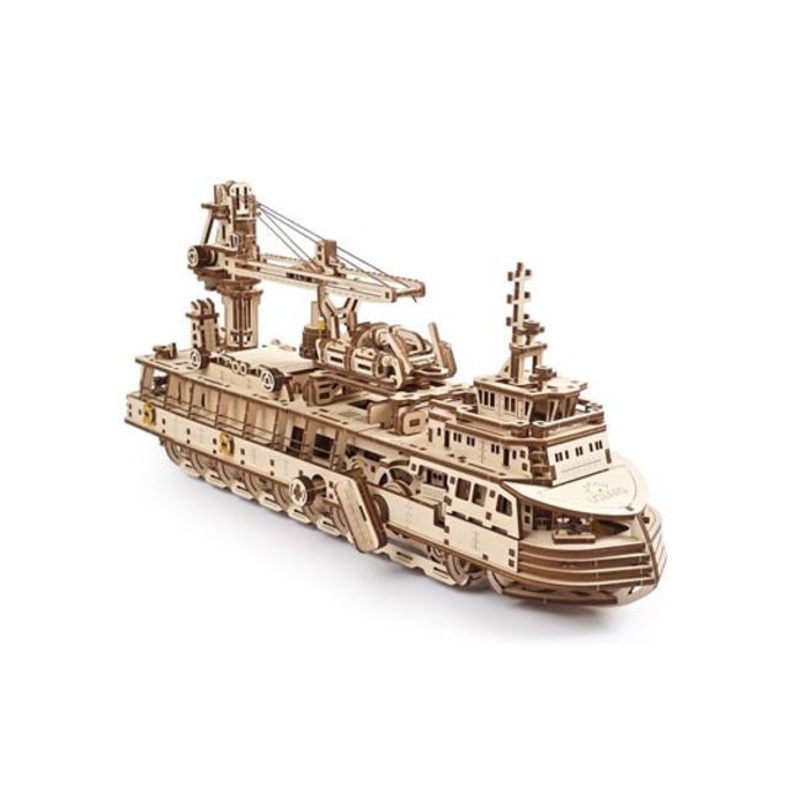 Ugears Wooden Mechanical Model - Research Vessel