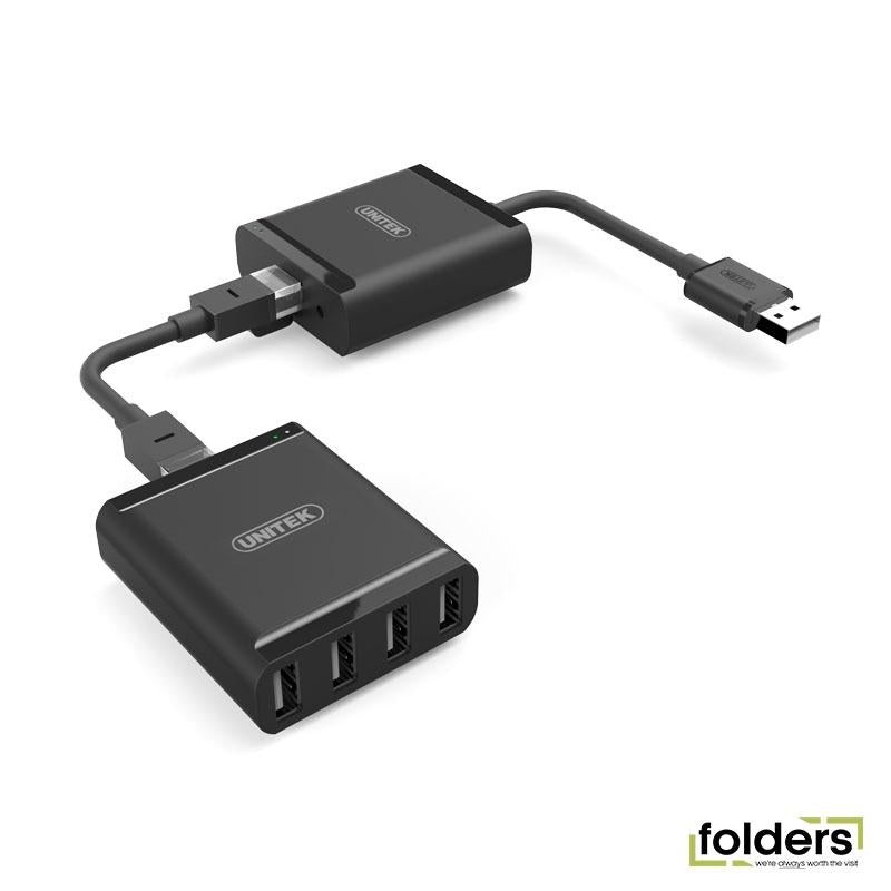 UNITEK USB2.0 Extender over RJ45 + 4-Port USB-A Hub