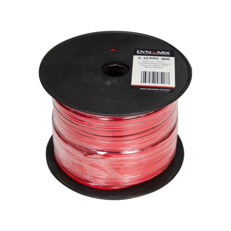 Dynamix 300M 2X  Core 1.13Mm Bare Copper, Red/Black Trace Figure 8X
