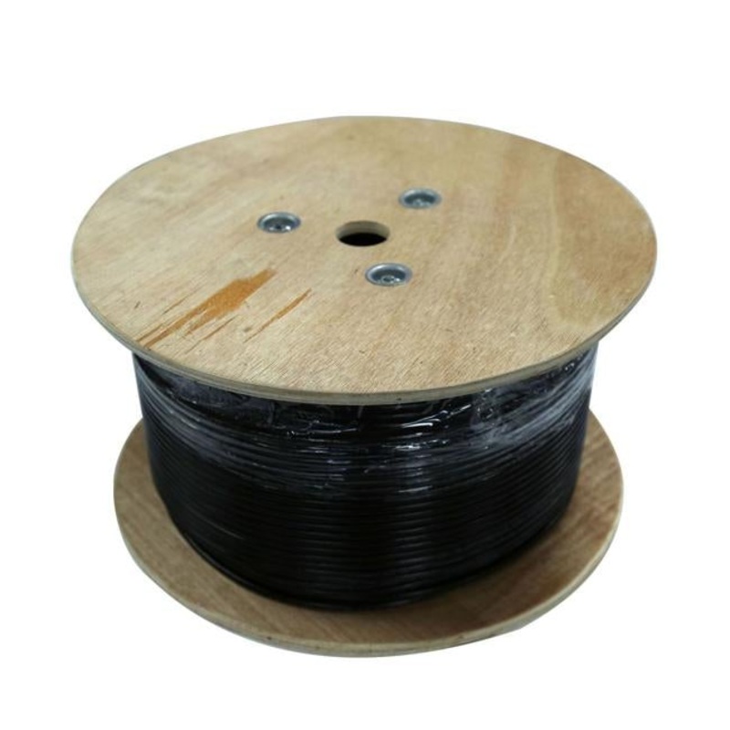 Dynamix 305M Cat6 Black Solid Gel Filled Outdoor Cable. 23Awgx4P,