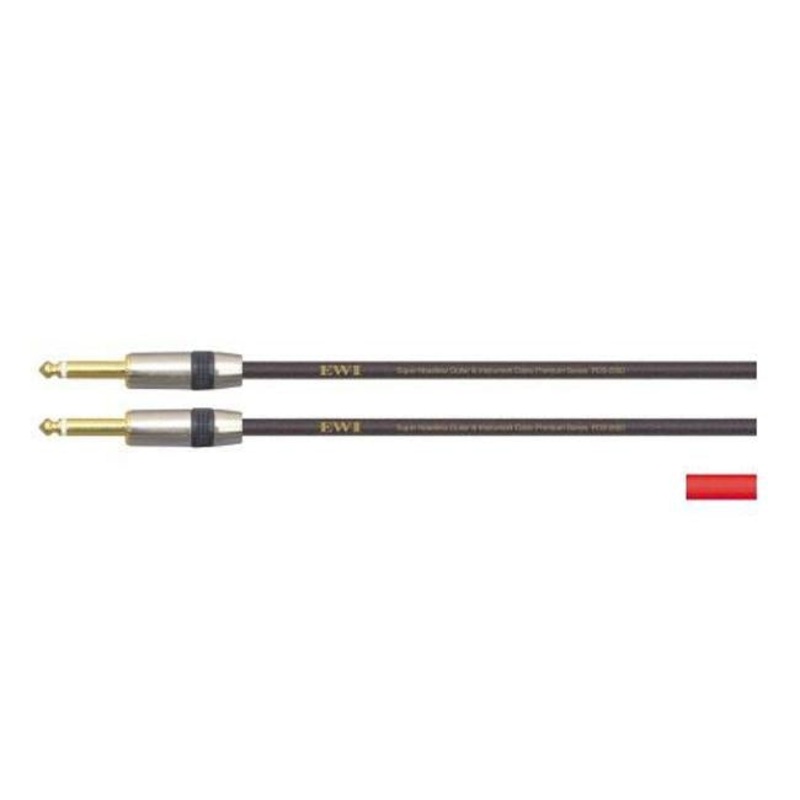 EWI Instrument Cable Straight 20 Ft Red