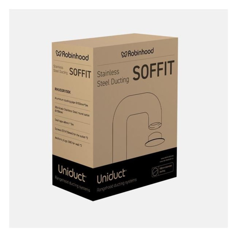 Robinhood Rangehood Soffit Ducting Kit RHUSSR150X