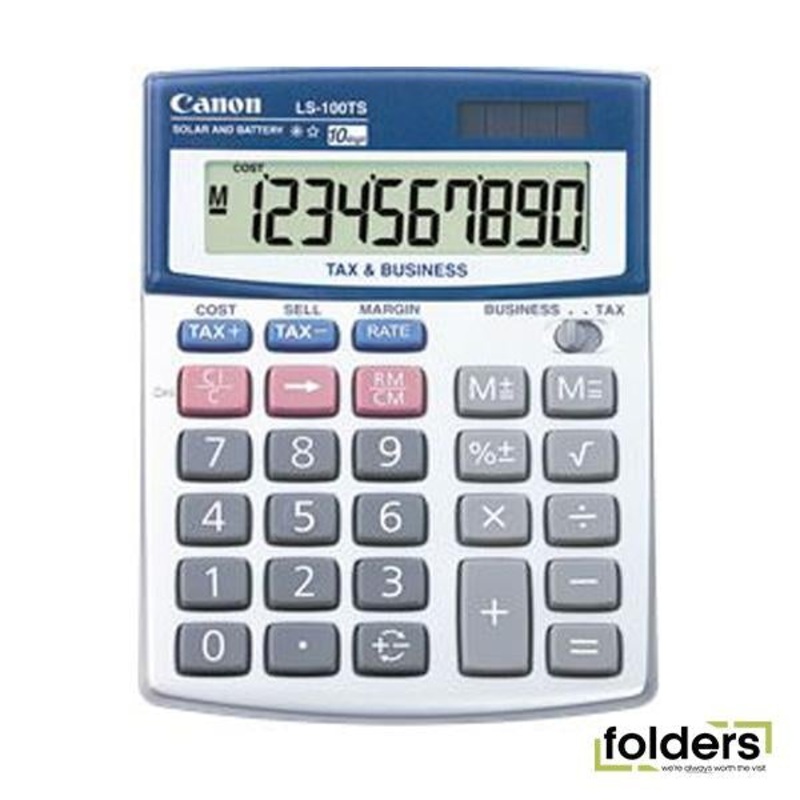 Canon LS-100TS Solar & Battery 10 Digit Calculator