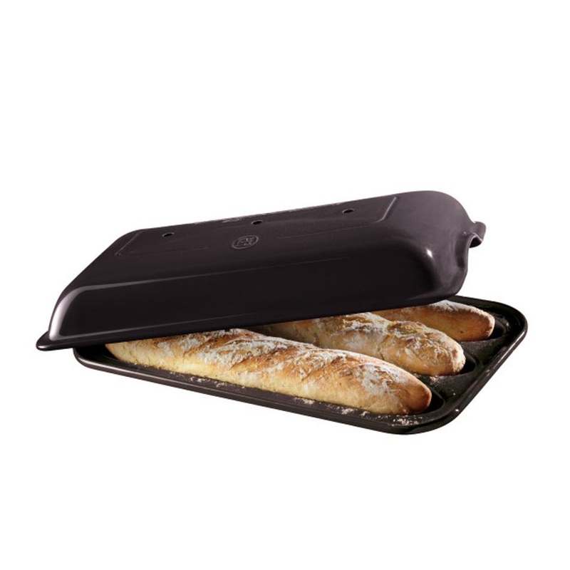 Emile Henry Baguette Bread Baker - Charcoal EH795506