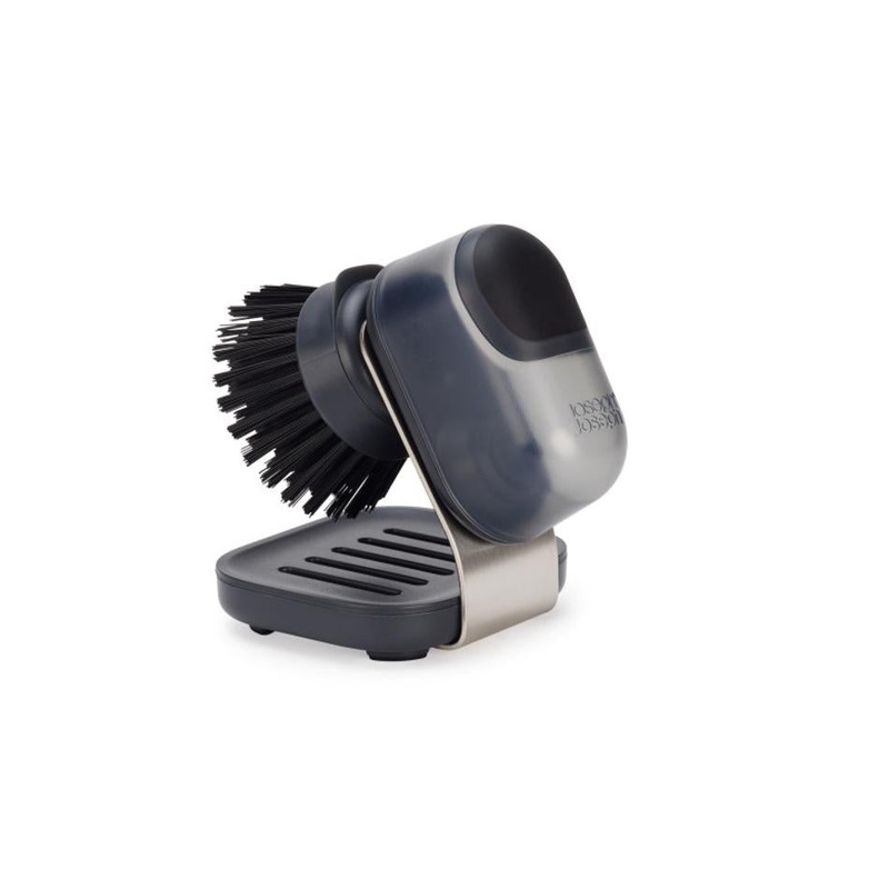 SinkTech Soap-dispensing palm brush with stainless-steel  storage stand