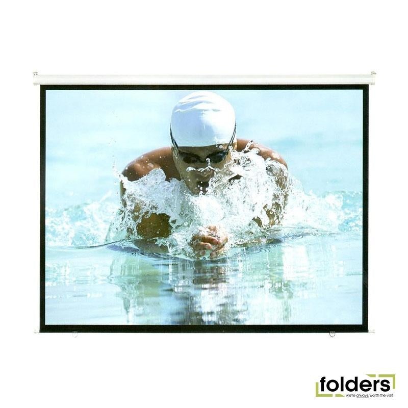 BRATECK 100' Self Locking Projector Screen