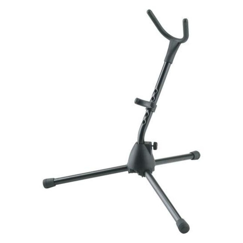 K&M Black Adjustable Folding Saxophone Stand