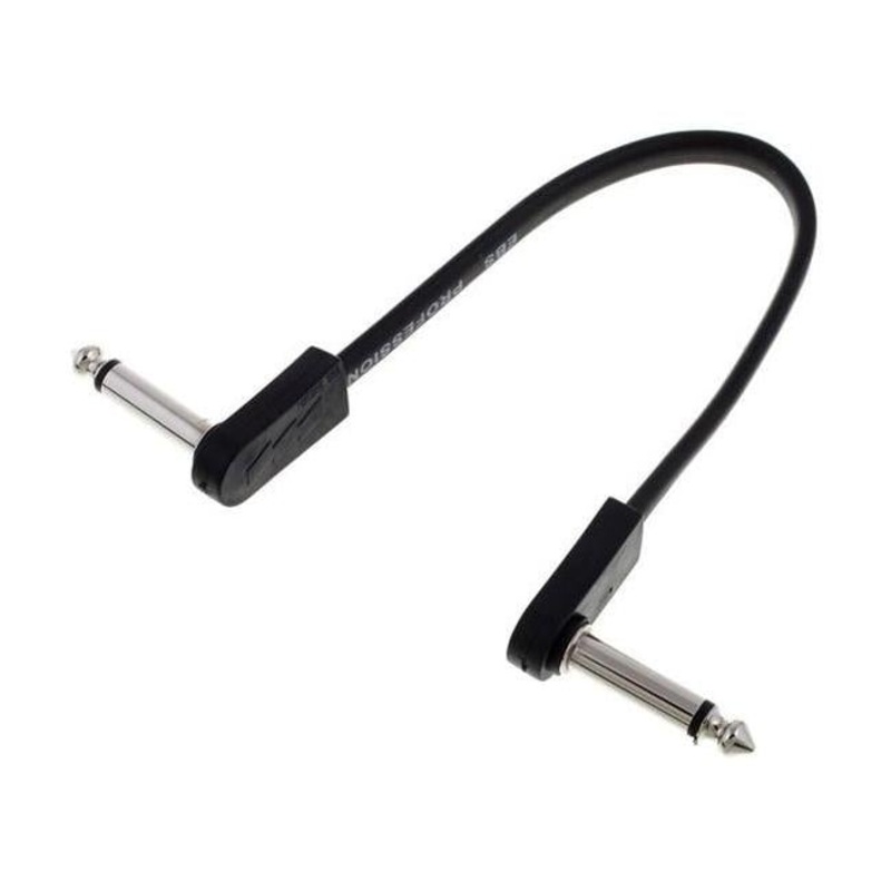 EBS Flat Patch Cable 18cm R/Ang Jack Chrome
