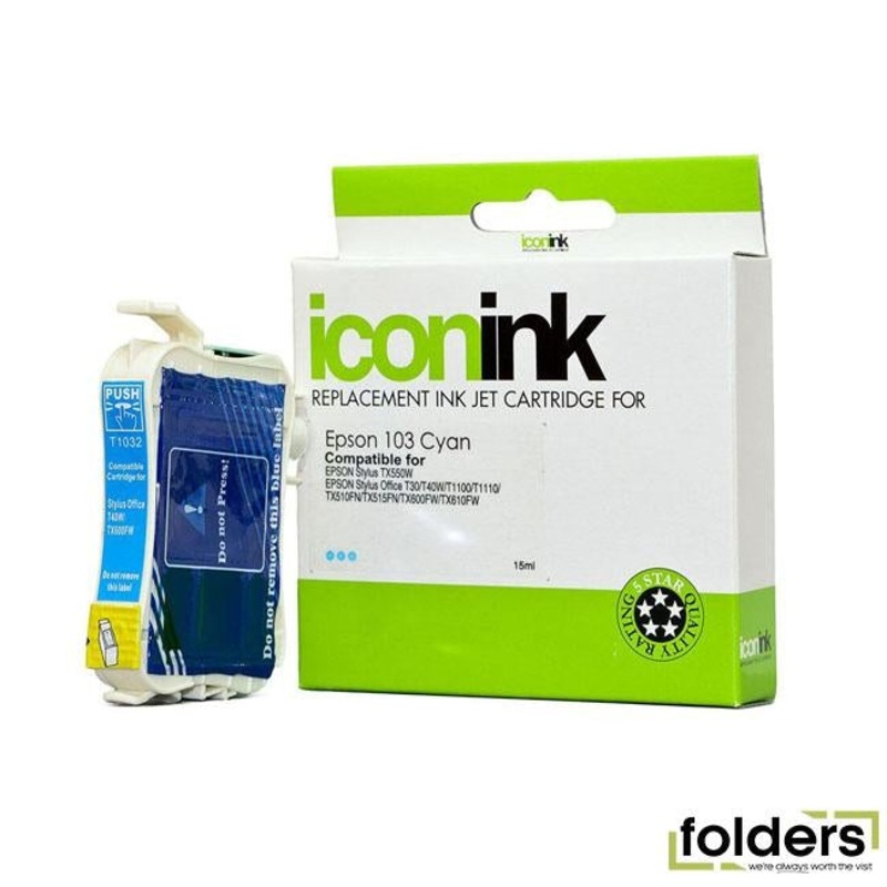 Icon Compatible Epson 103 Cyan Ink Cartridge