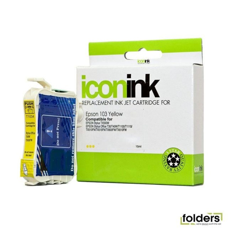 Icon Compatible Epson 103 Yellow Ink Cartridge