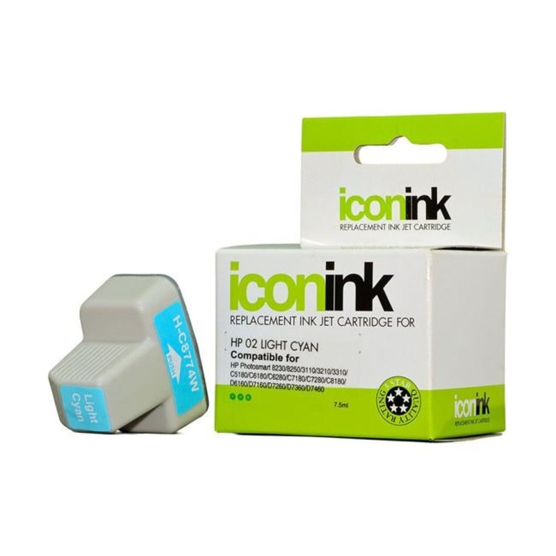 Icon Compatible HP 02 Light Cyan Ink Cartridge (C8774WA)