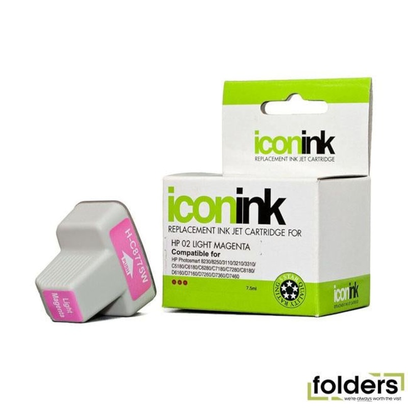 Icon Compatible HP 02 Light Magenta Ink Cartridge (C8775WA)