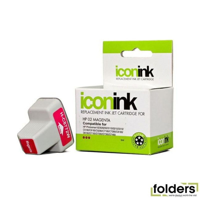 Icon Compatible HP 02 Magenta Ink Cartridge (C8772WA)