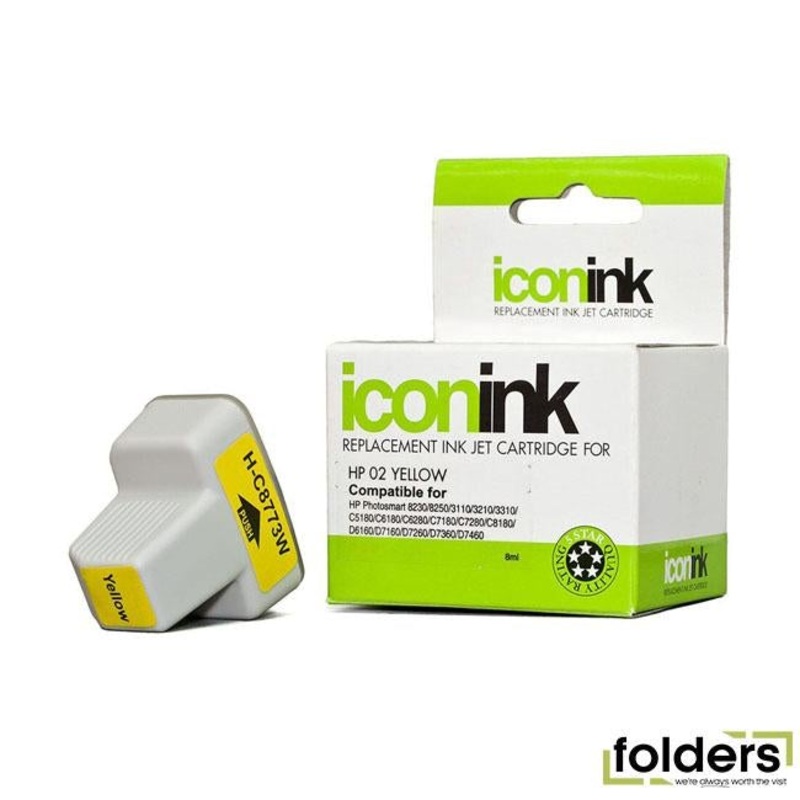 Icon Compatible HP 02 Yellow Ink Cartridge (C8773WA)
