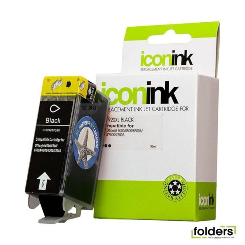 Icon Compatible HP 920 Black XL Ink Cartridge (CD975AA)