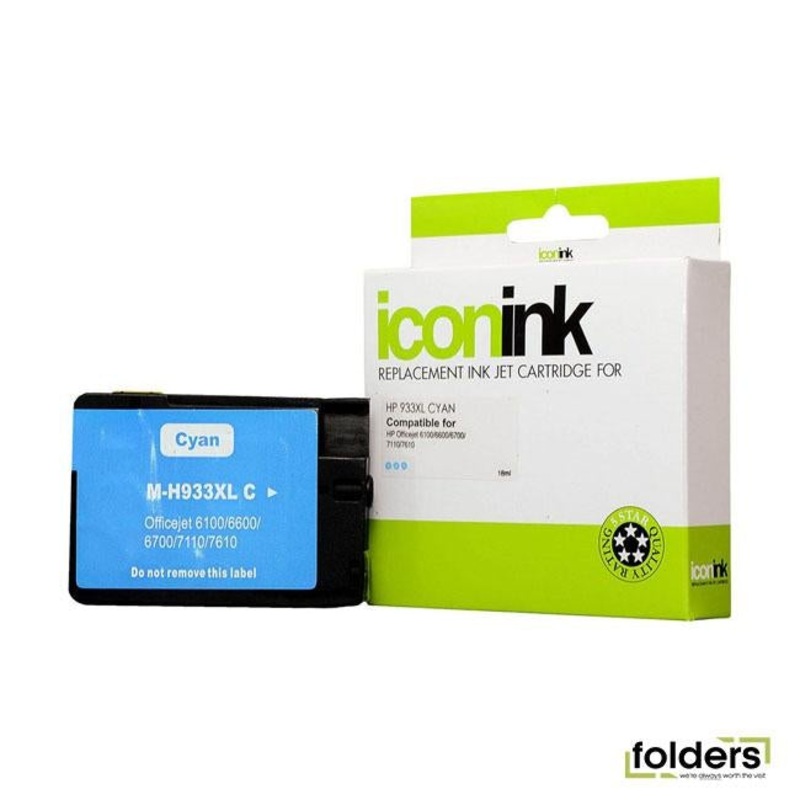 Icon Compatible HP 933 XL Cyan Ink Cartridge (CN054AA