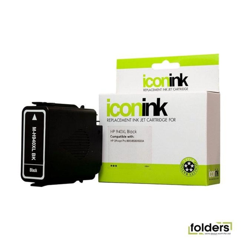 Icon Compatible HP 940 Black XL Ink Cartridge (C4906AA)