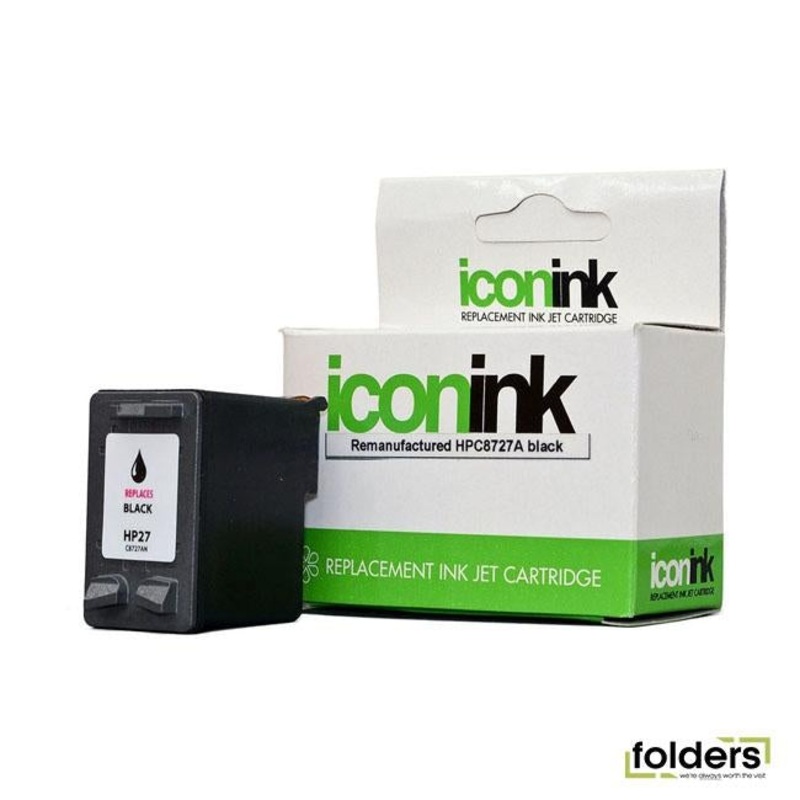 Icon Remanufactured HP 27 Black Ink Cartridge (C8727AA)
