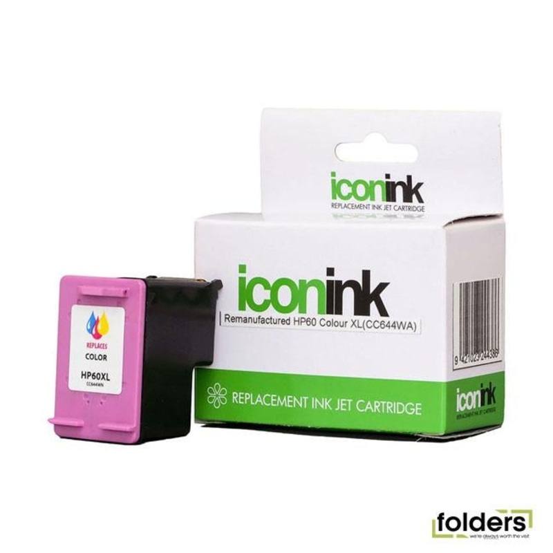 Icon Remanufactured HP 60 Colour XL Ink Cartridge (CC644WA)