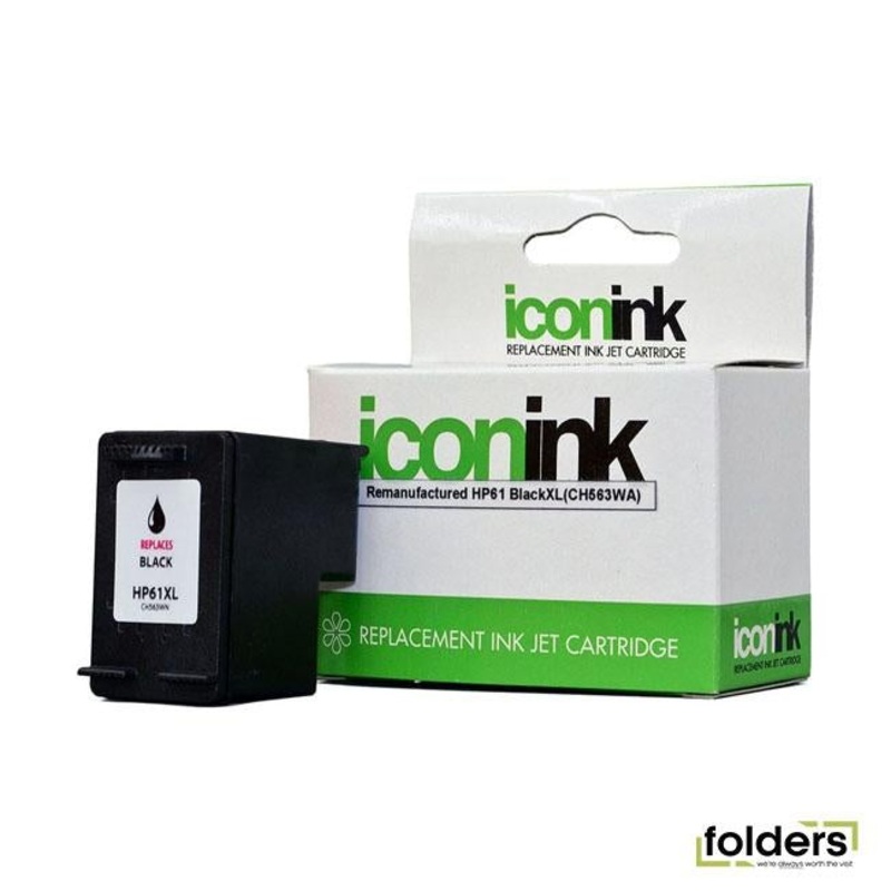Icon Remanufactured HP 61 Black XL Ink Cartridge (CH563WA )
