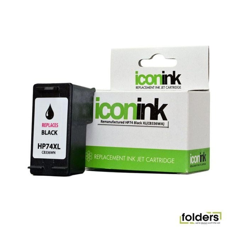 Icon Remanufactured HP 74 Black XL Ink Cartridge (CB336WA)