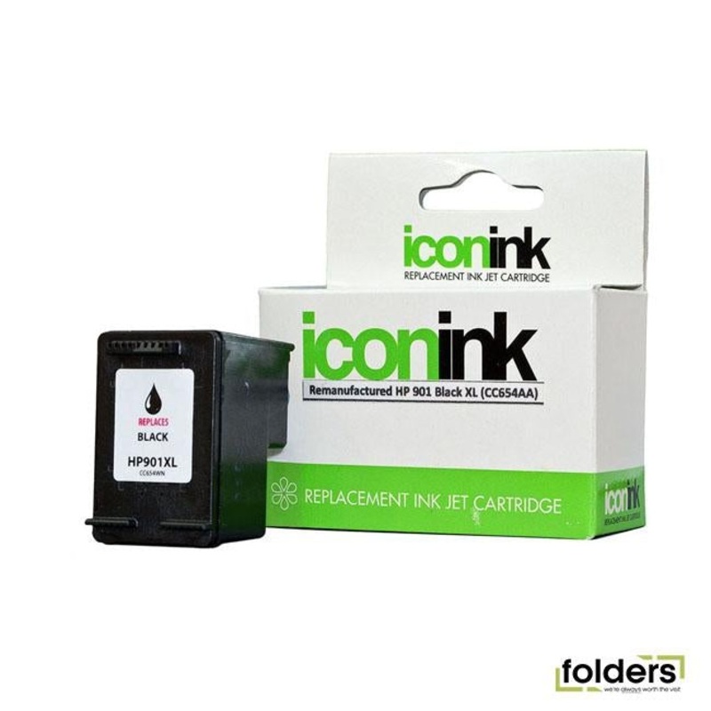 Icon Remanufactured HP 901 Black XL Ink Cartridge (CC654A)