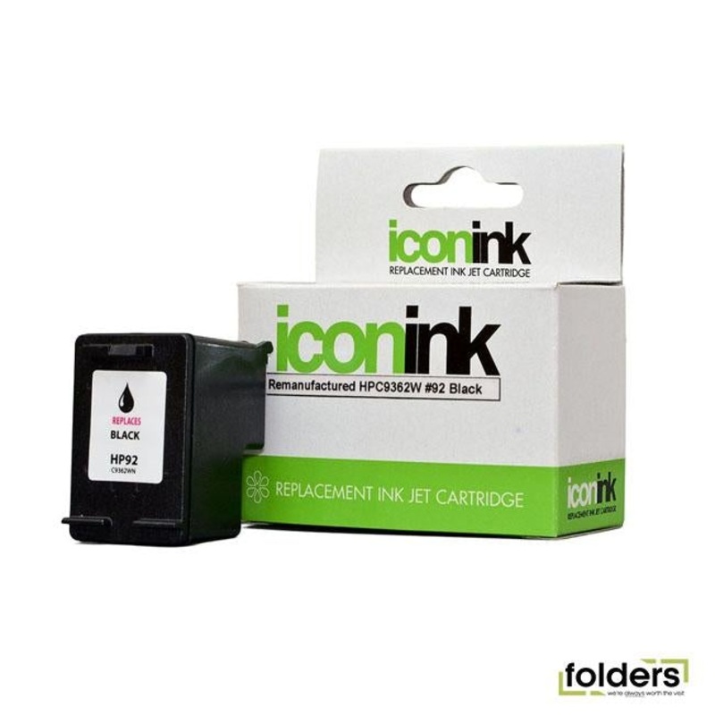 Icon Remanufactured HP 92 Black Ink Cartridge (C9362WA)