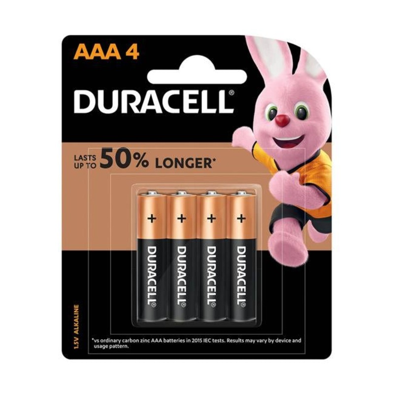 Duracell Coppertop Alkaline AAA Battery Pack of 4