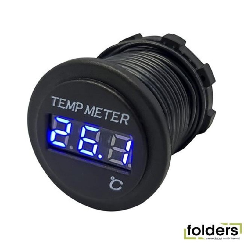 Blue led display thermometer with 3m external sensor