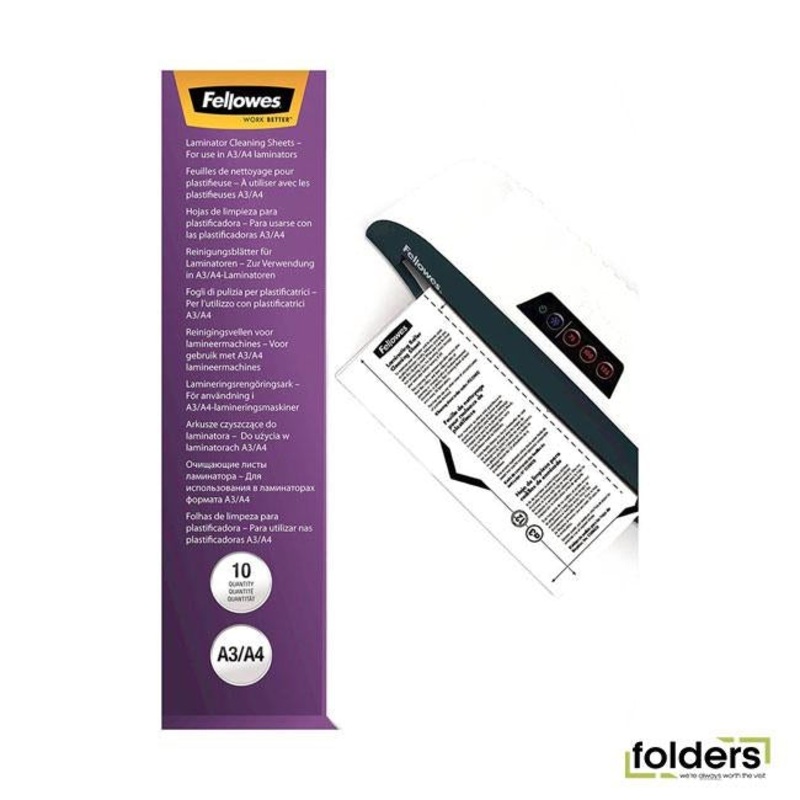 Fellowes Laminator Cleaning and Carrier Sheets A4 Pack 10