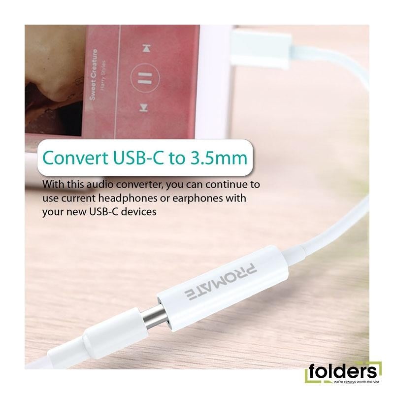 PROMATE USB-C to 3.5mm AUX Adapter