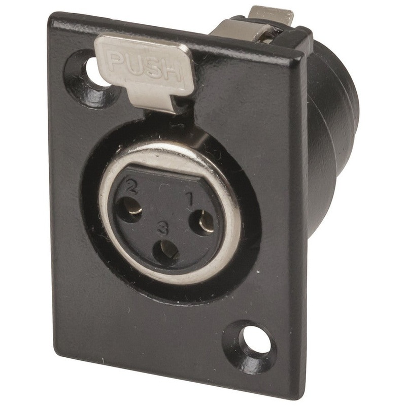 3 Pin Chassis Female Metal Cannon type Connector