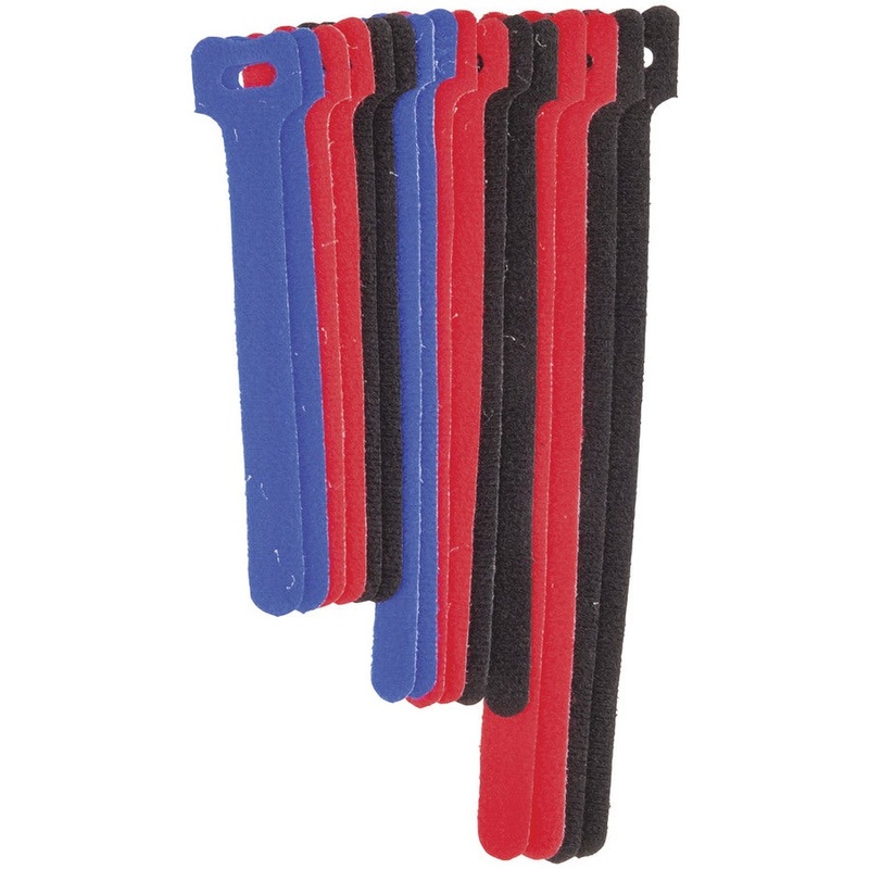 Mixed Hook and Loop Cable Ties Pk16