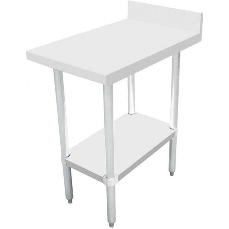 Omcan - 30" x 18" Stainless Steel Equipment Filler Table with 4" Backsplash - 46515