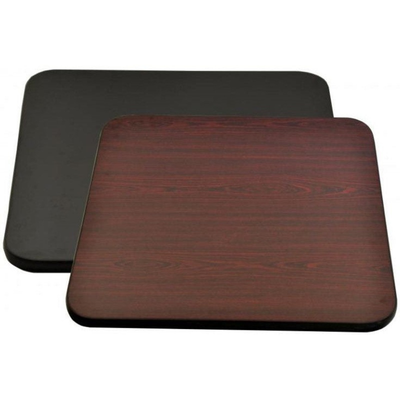 Omcan - 30 x 60 x 1 Mahogany/Black Rectangular Table Top - 44524