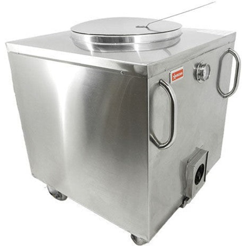 Omcan - 24" x 24" Stainless Steel Charcoal Tandoor Clay Oven - 47438