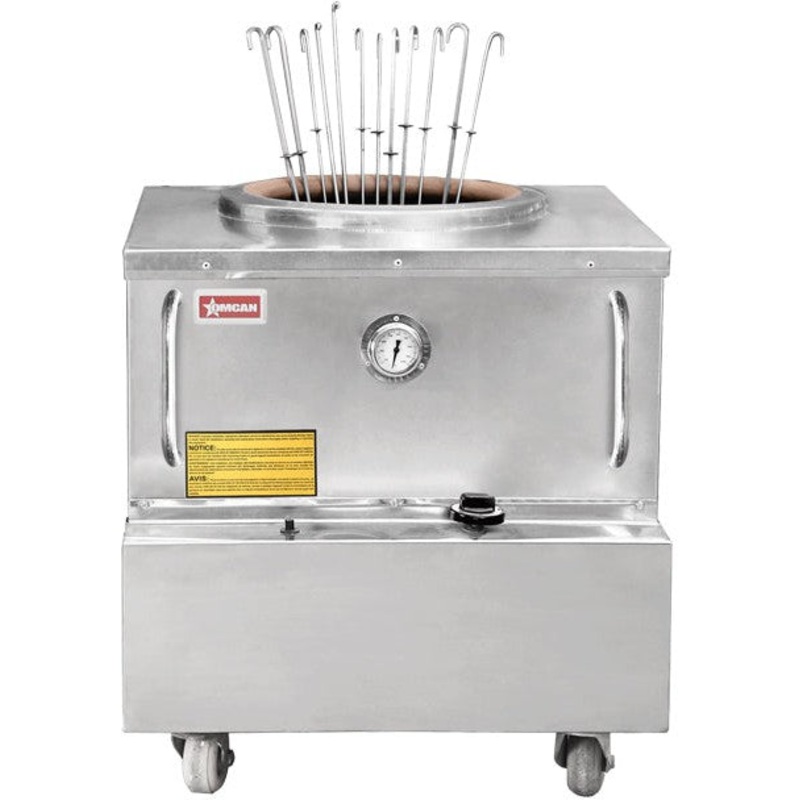 Omcan - 24" x 24" Stainless Steel Natural Gas Tandoor Clay Oven - 47338