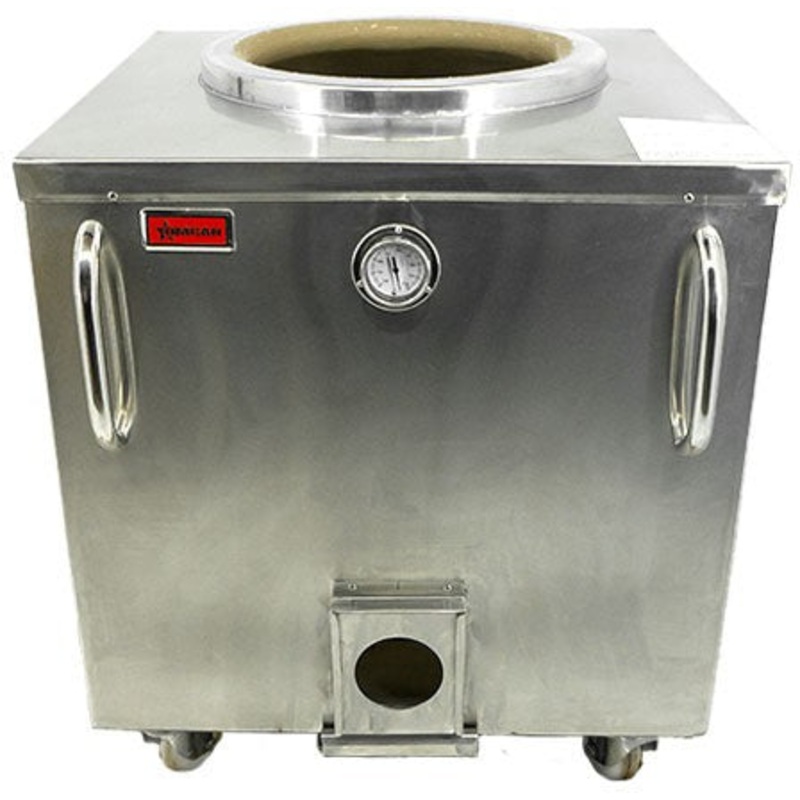 Omcan - 28" x 30" Drum Stainless Steel Charcoal Tandoor Clay Oven - 47439