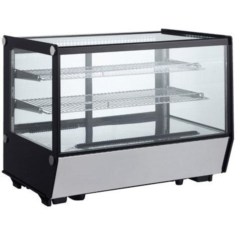Omcan - 34 Square Glass Countertop Refrigerated Display with 160 Liters Capacity - 47278
