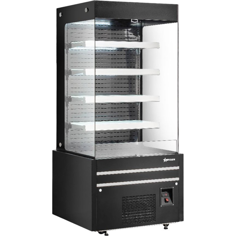 Omcan - 36 Grab-and-Go Open Black Refrigerated Showcase with 19.77 cu.ft. Capacity - RS-CN-0900